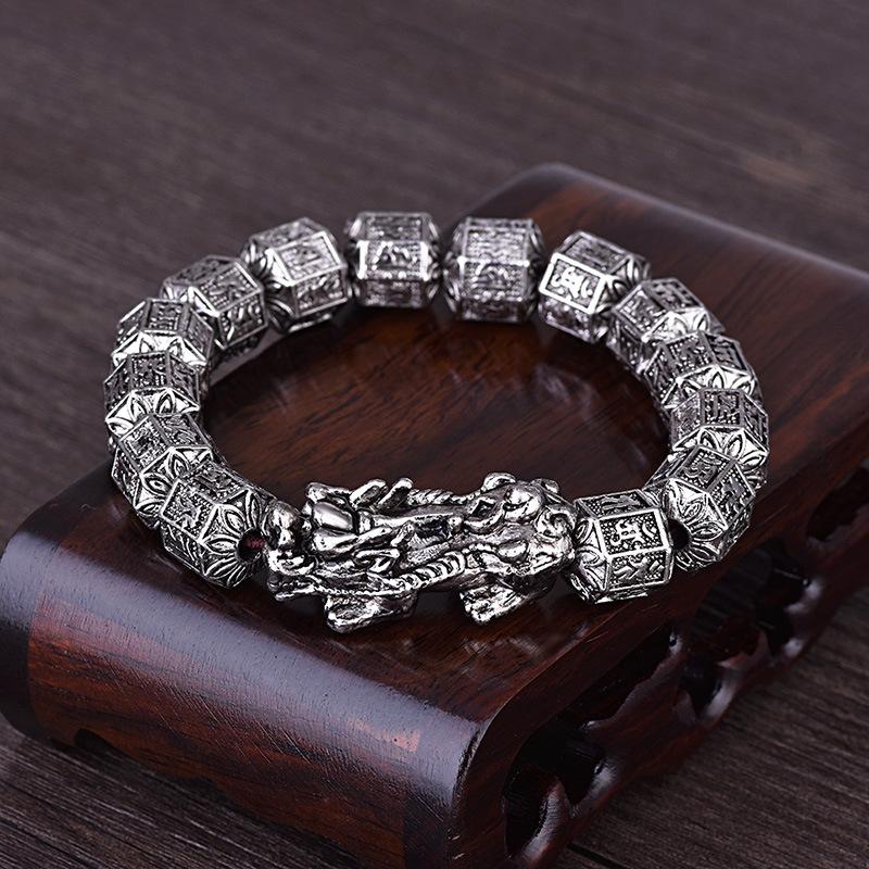 Classical Silver Pixiu Bracelet - FengshuiGallary