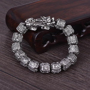 Classical Silver Pixiu Bracelet - FengshuiGallary
