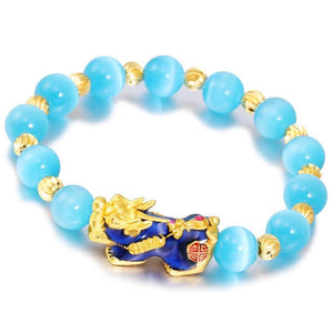 Color Changing Pixiu Cat Eye Lucky Bracelet - FengshuiGallary