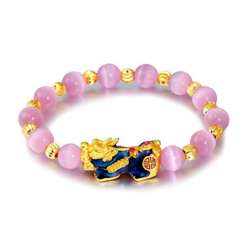 Color Changing Pixiu Cat Eye Lucky Bracelet - FengshuiGallary