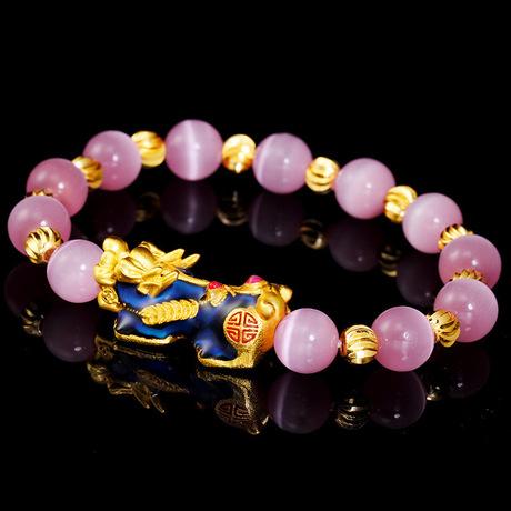 Color Changing Pixiu Cat Eye Lucky Bracelet - FengshuiGallary