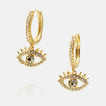 Diamond Studded Evil Eye Protection Ear Ring - FengshuiGallary