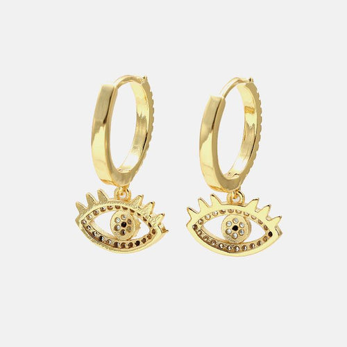 Diamond Studded Evil Eye Protection Ear Ring - FengshuiGallary