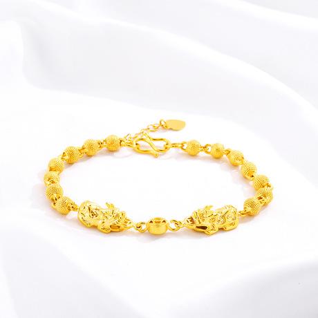 Double Gold Pixiu Fortune & Luck Bracelet - FengshuiGallary