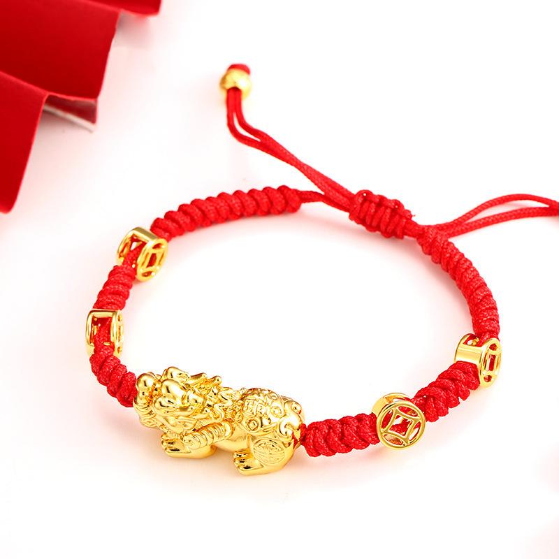 Double Pixiu Agate Wealth Red Rope Bracelet - FengshuiGallary