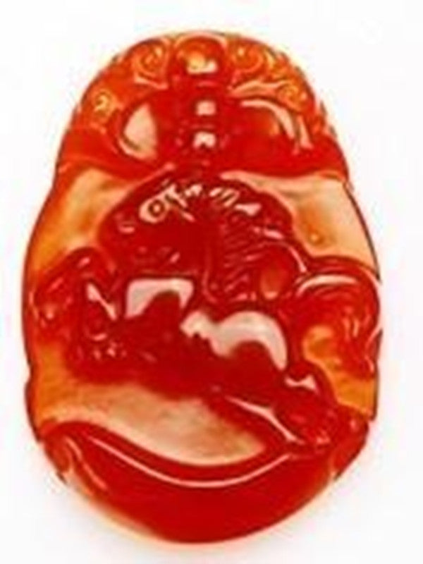 Natural Red Agate 12 Chinese Zodiac Pendant - FengshuiGallary