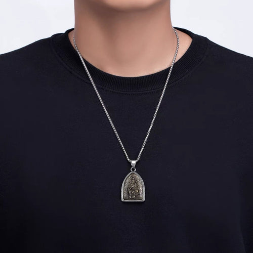 Elephant Ganesha Pendant-Titanium Necklace - FengshuiGallary