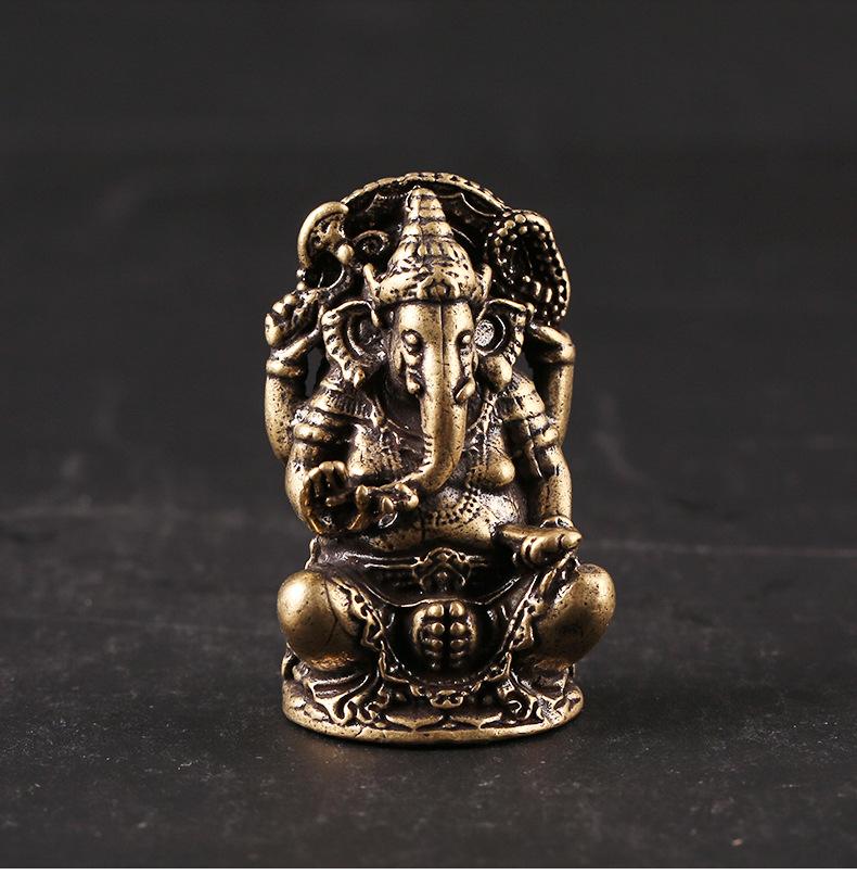 Elephant Ganesha Wealth Brass Statue - FengshuiGallary