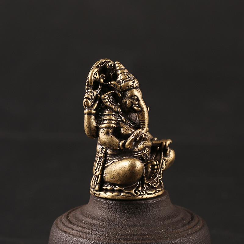Elephant Ganesha Wealth Brass Statue - FengshuiGallary