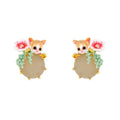 Enamel Cat Rhinestone Lucky Earrings - FengshuiGallary