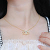 Evil Eye Charm 18Gold Plated Pendant Necklace - FengshuiGallary