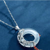 Feng Shui 925 Silver Koi Fish Moonstone Pendant Necklace - FengshuiGallary