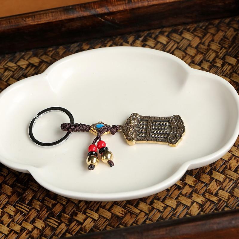 Feng Shui Abacus Lucky Keychain-Pixiu Charm - FengshuiGallary
