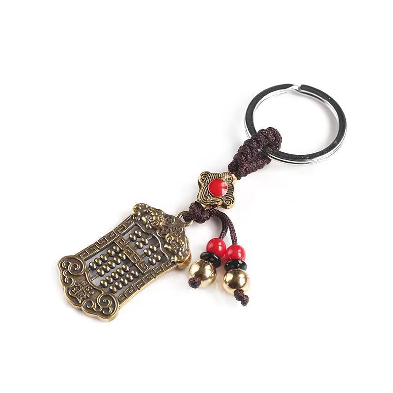 Feng Shui Abacus Lucky Keychain-Pixiu Charm - FengshuiGallary