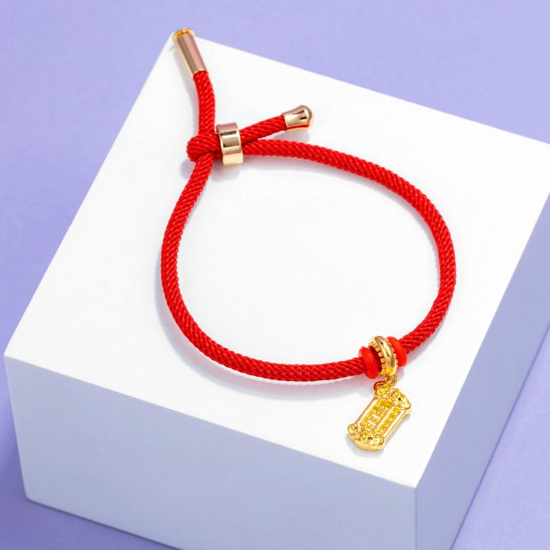 Feng Shui Abacus Red Rope Lucky Bracelet - FengshuiGallary
