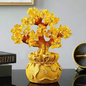 Feng Shui Citrine Money Tree Crystal Wealth Ornaments - FengshuiGallary