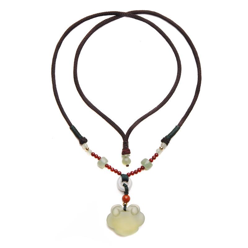 Feng Shui Clouds Green Jade Wealth Pendant - FengshuiGallary