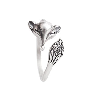 Feng Shui Fox Silver Protection Ring - FengshuiGallary