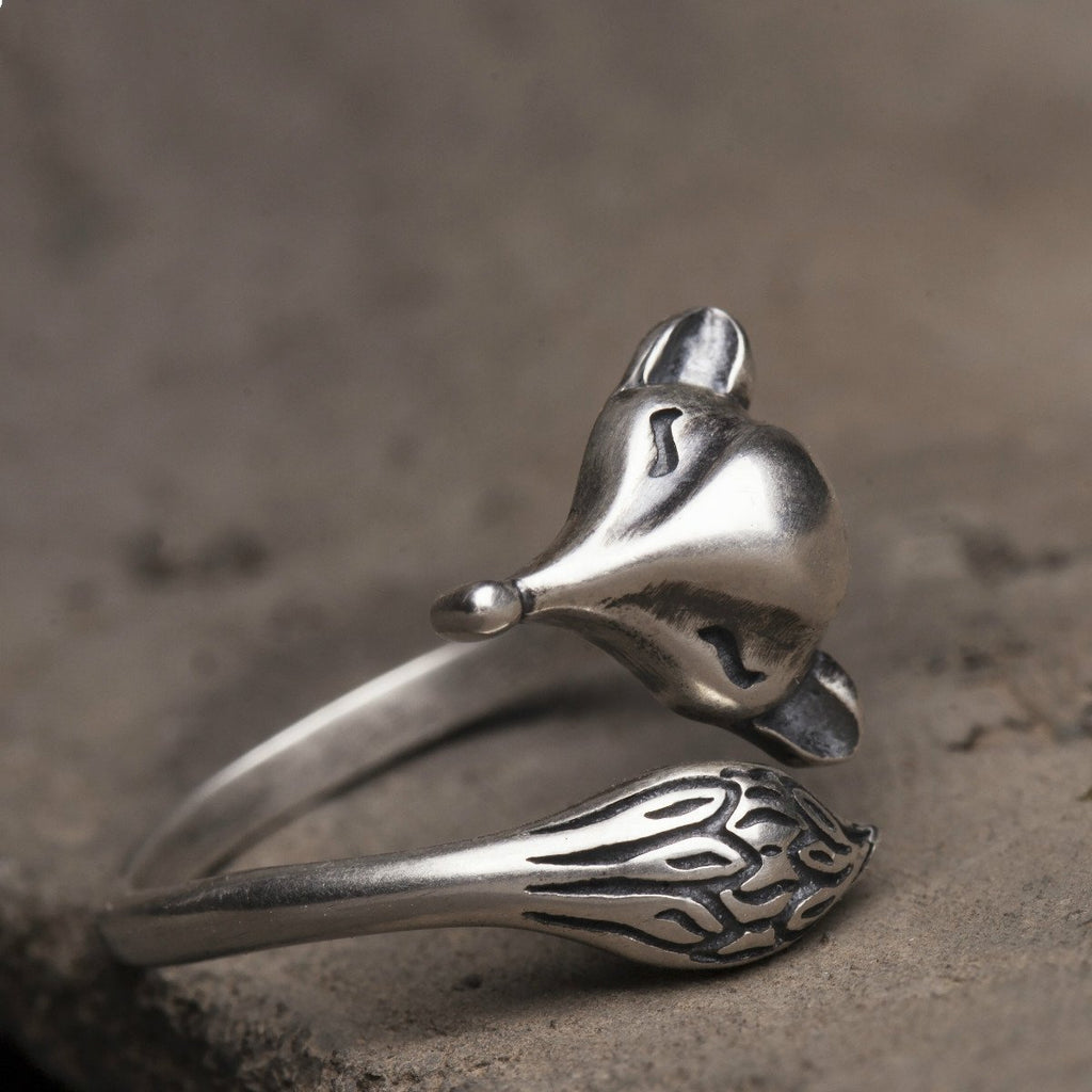 Feng Shui Fox Silver Protection Ring - FengshuiGallary