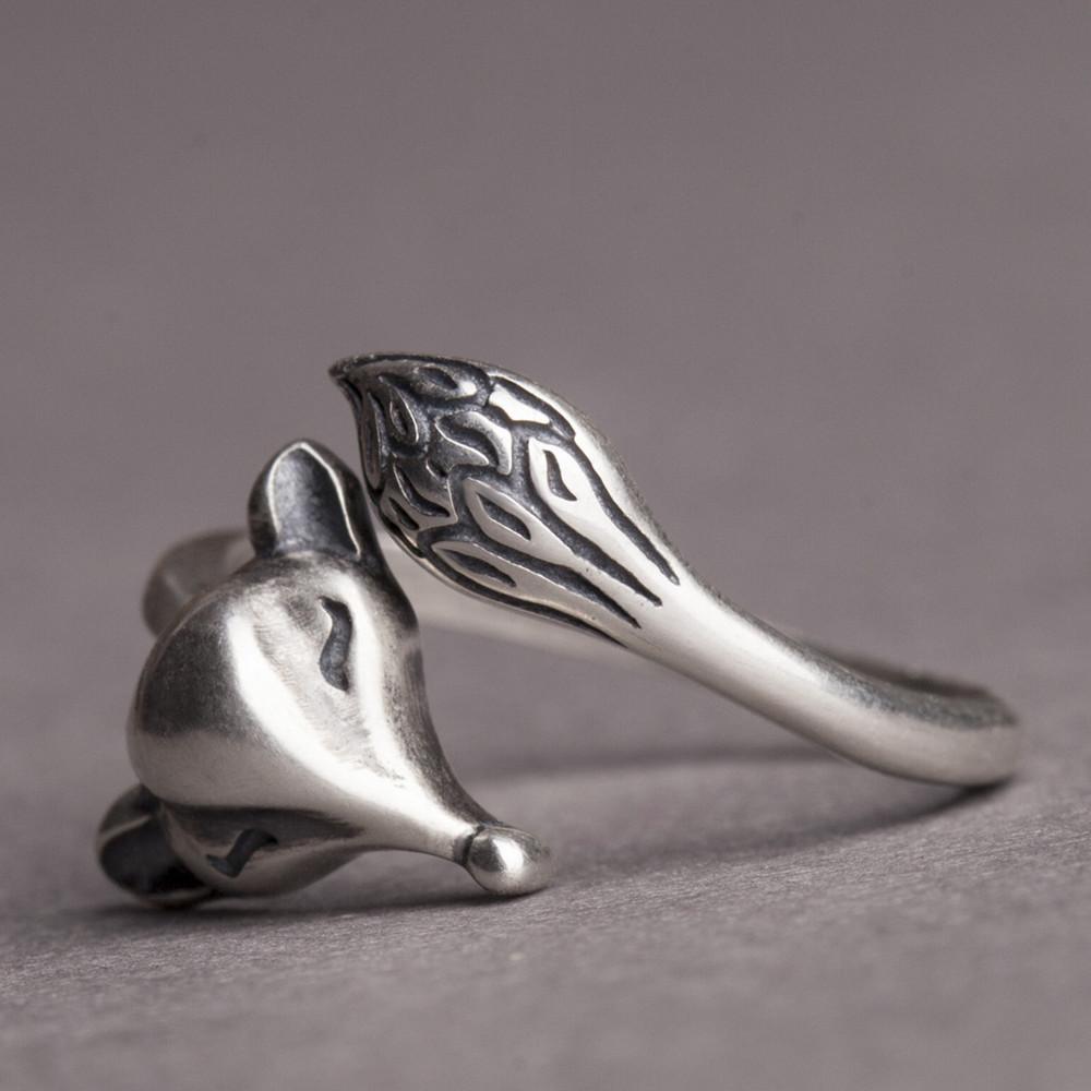Feng Shui Fox Silver Protection Ring - FengshuiGallary