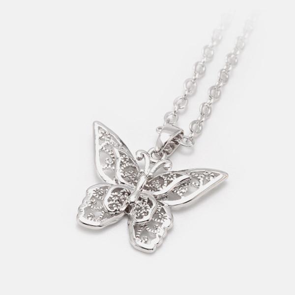 Feng Shui Gold Butterfly Charm Pendant Necklace - FengshuiGallary