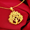 Feng Shui Gold Money Tree Pendant Lucky Necklace - FengshuiGallary