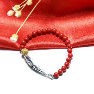 Feng Shui Koi Fish Cinnabar Beads Lucky Bracelet - FengshuiGallary
