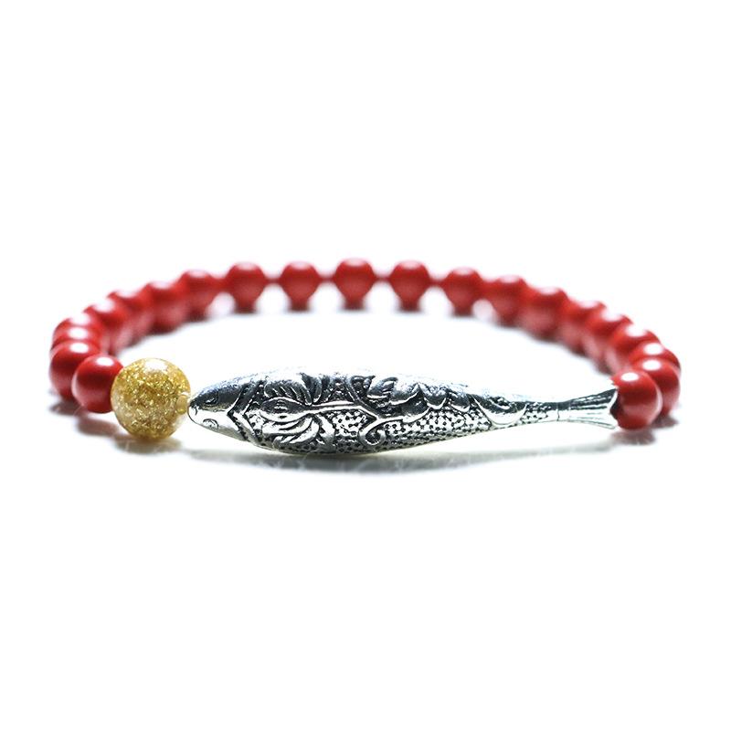 Feng Shui Koi Fish Cinnabar Beads Lucky Bracelet - FengshuiGallary