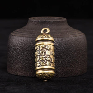 Feng Shui Lucky Six True Words Mantra Brass Pendant - FengshuiGallary