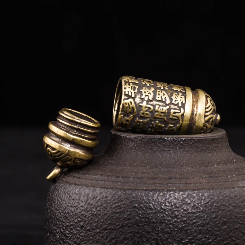 Feng Shui Lucky Six True Words Mantra Brass Pendant - FengshuiGallary