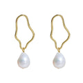 Feng Shui Pearl Drop Gold Earring - FengshuiGallary