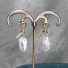 Feng Shui Pearl Gold Knot Wealth Earring - FengshuiGallary