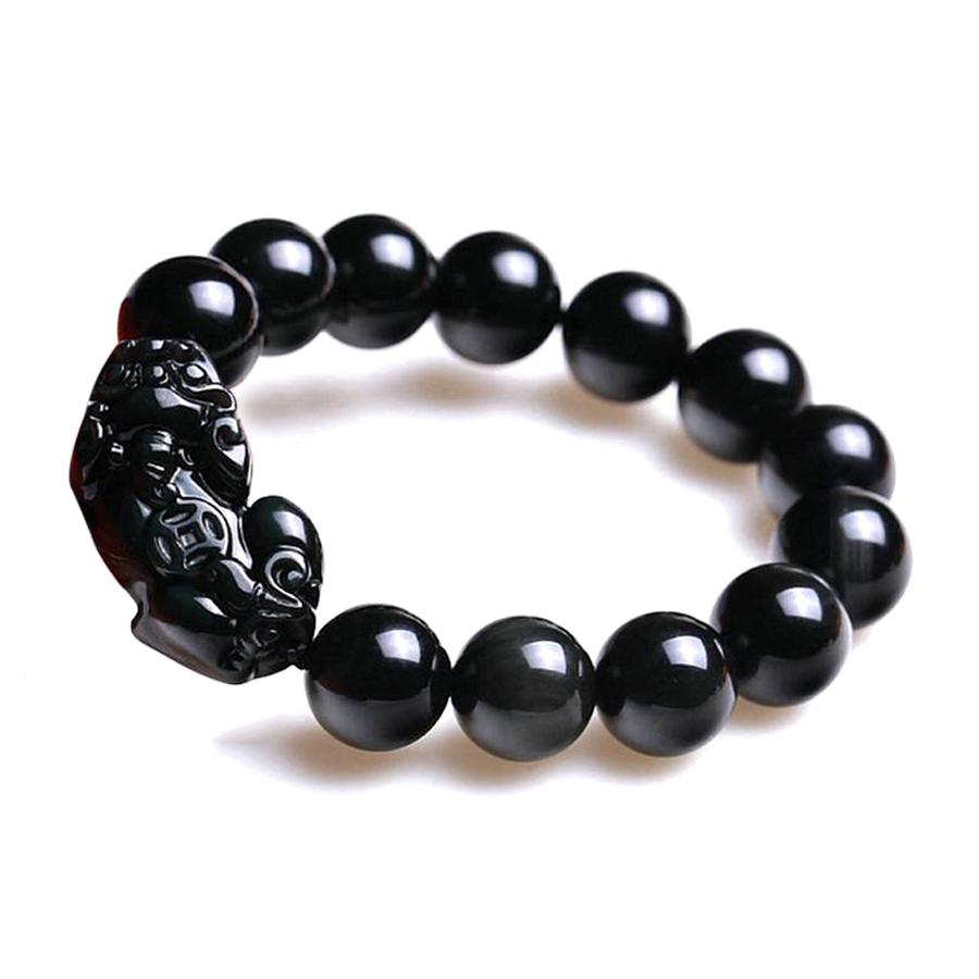 FengshuiGallary Feng Shui Pi Xiu Black Obsidian Bracelet