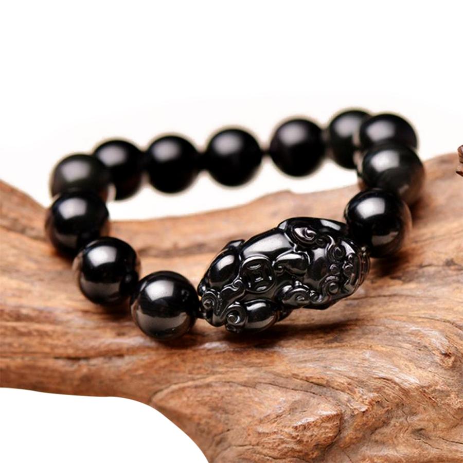 Feng Shui Pi Xiu Black Obsidian Bracelet - FengshuiGallary