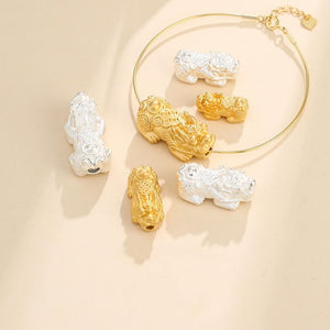 Feng Shui Pixiu Gold Plated 999 Silver Wealth Bracelet - FengshuiGallary