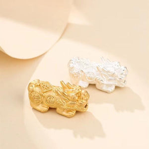 Feng Shui Pixiu Gold Plated 999 Silver Wealth Bracelet - FengshuiGallary