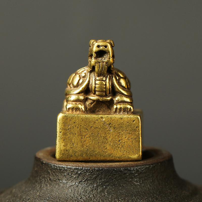 Feng Shui Turtle Lucky Brass Key Pendant - FengshuiGallary