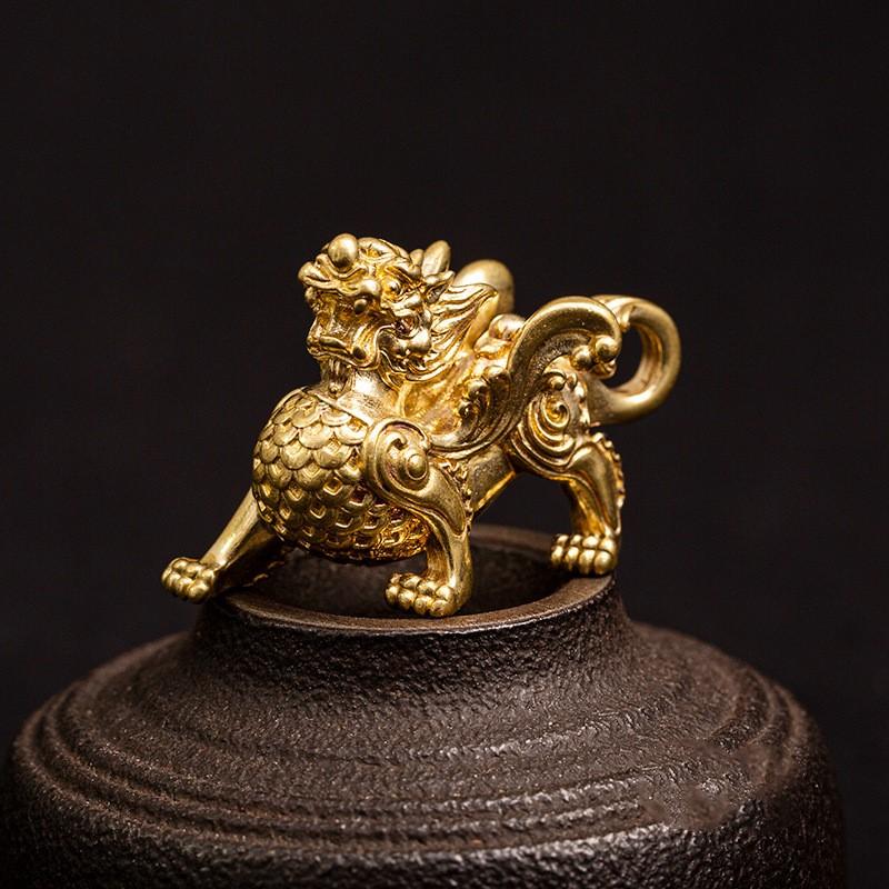 Feng Shui Wealth Pixiu Brass Statue - FengshuiGallary