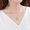 Fengshui Bamboo Hetian Jade 925 Silver Pendant Necklace - FengshuiGallary