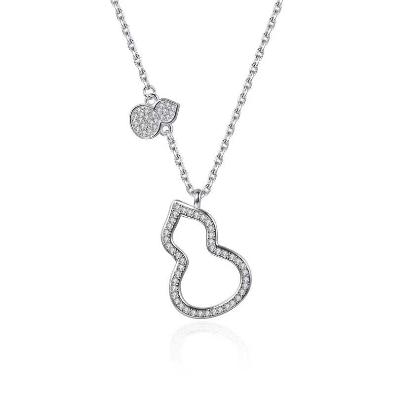 Fengshui Calabash 925 Silver Lucky Pendant Necklace - FengshuiGallary