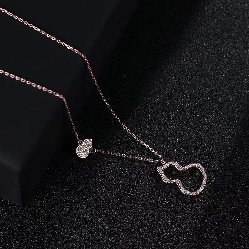 Fengshui Calabash 925 Silver Lucky Pendant Necklace - FengshuiGallary