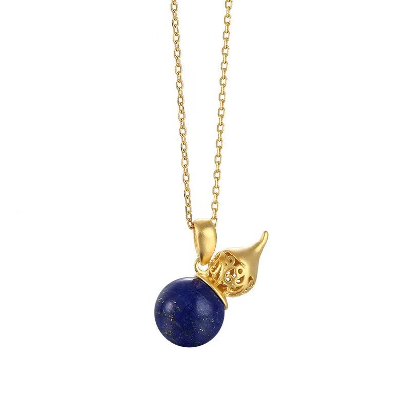 Fengshui Calabash Lapis Lazuli Pendant Necklace - FengshuiGallary