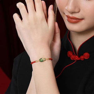 Fengshui Cicada Bracelet-Red String - FengshuiGallary