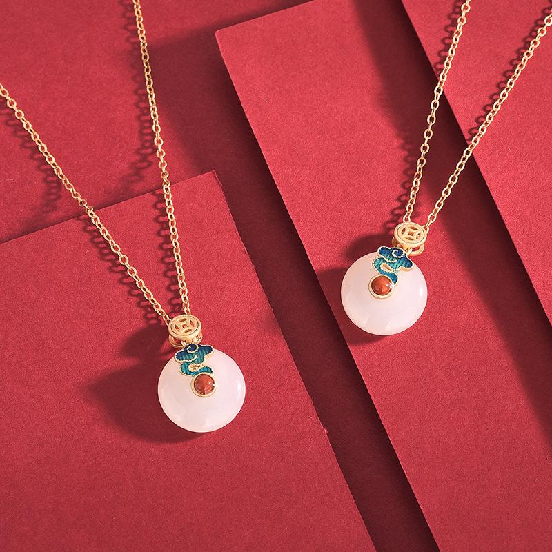 Fengshui Clouds Jade Pendant Necklace - FengshuiGallary