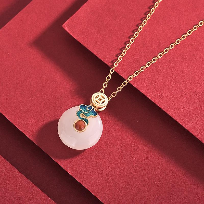 Fengshui Clouds Jade Pendant Necklace - FengshuiGallary