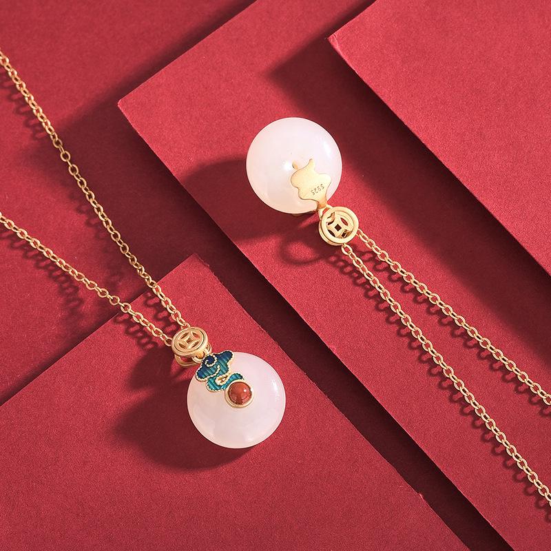 Fengshui Clouds Jade Pendant Necklace - FengshuiGallary