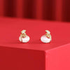 Fengshui Coin Cat Eye Stone Stud Earrings - FengshuiGallary