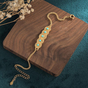 Fengshui Coins Turquoise Bracelet - FengshuiGallary