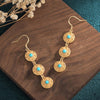 Fengshui Coins Turquoise Wealth Earrings - FengshuiGallary