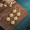 Fengshui Coins Turquoise Wealth Earrings - FengshuiGallary